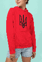 Ukrainian Trident Front Design Hoodie