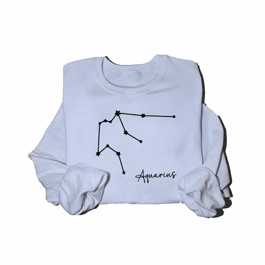 Embossed Aquarius Sky Sweatshirt