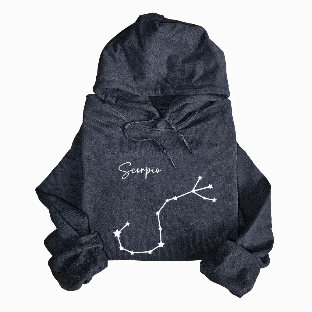 Embossed Scorpio Sky Hoodie