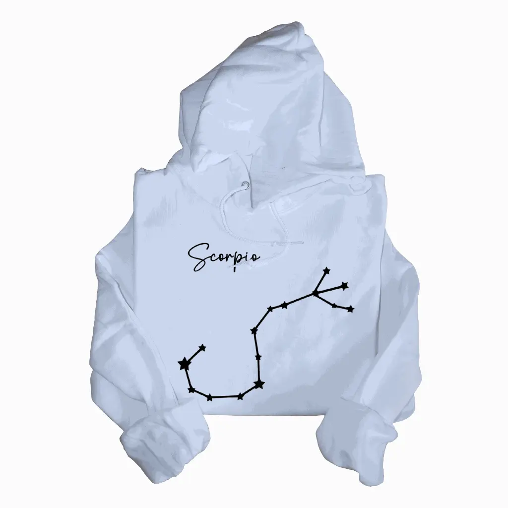 Hoodie White Scorpio.webp