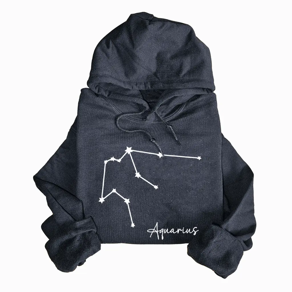 Embossed Aquarius Sky Hoodie