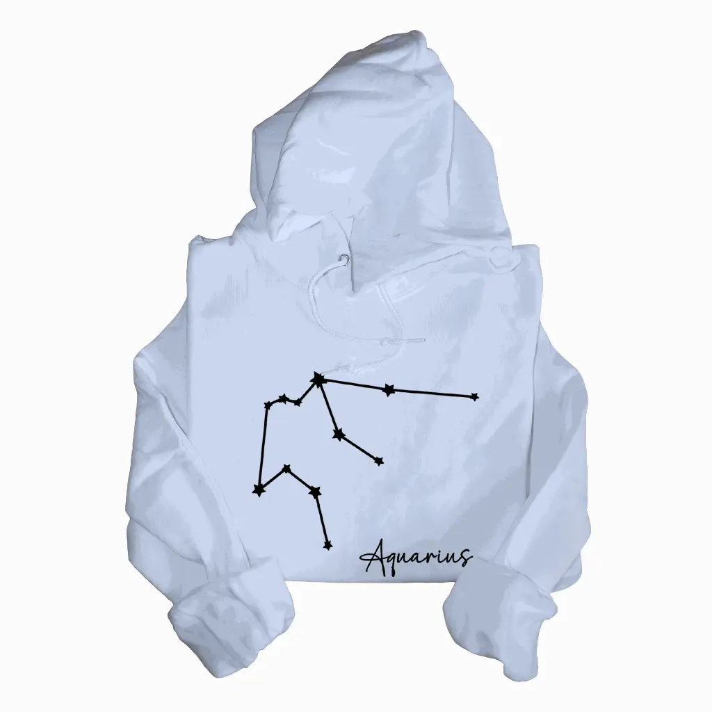 Embossed Aquarius Sky Hoodie
