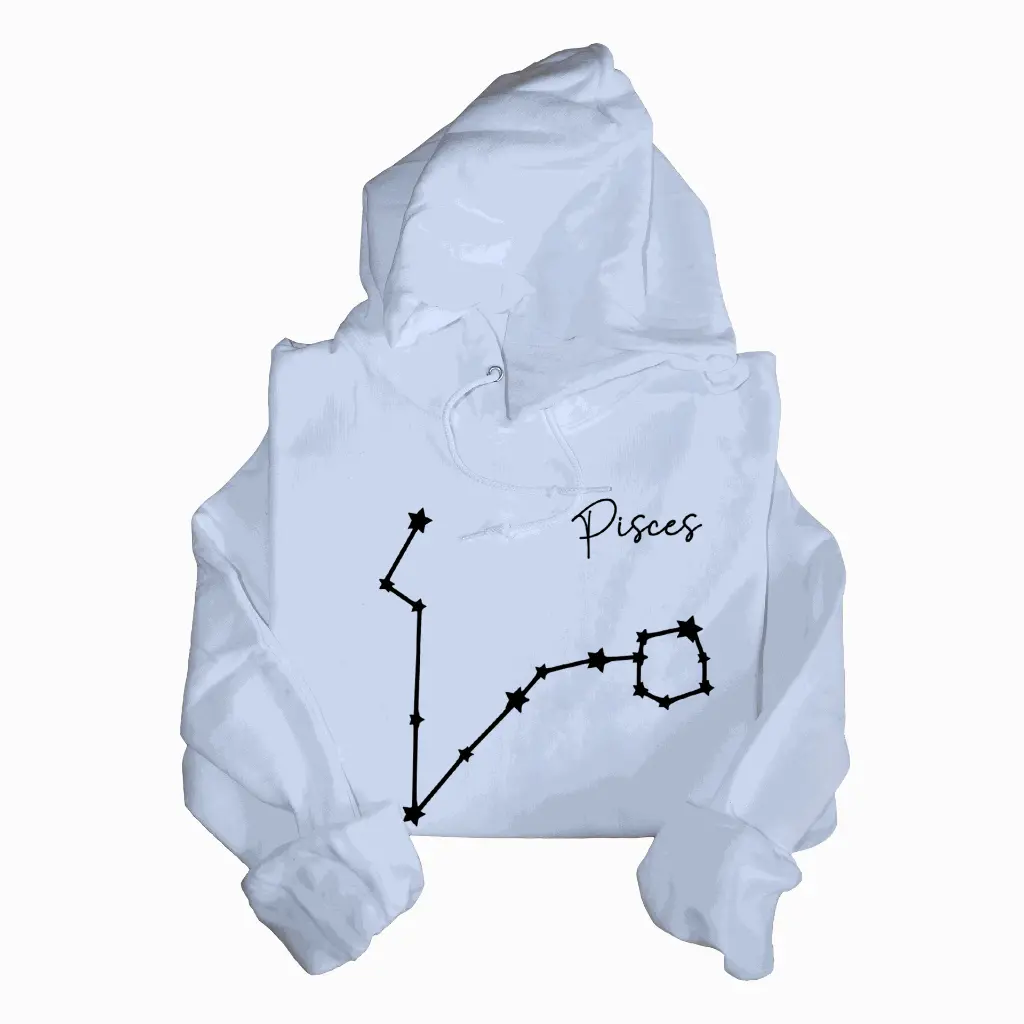 Embossed Pisces Sky Hoodie