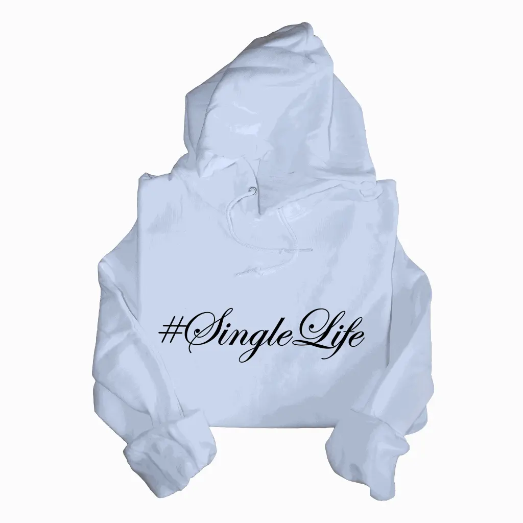 Hoodie White #SingleLife.webp