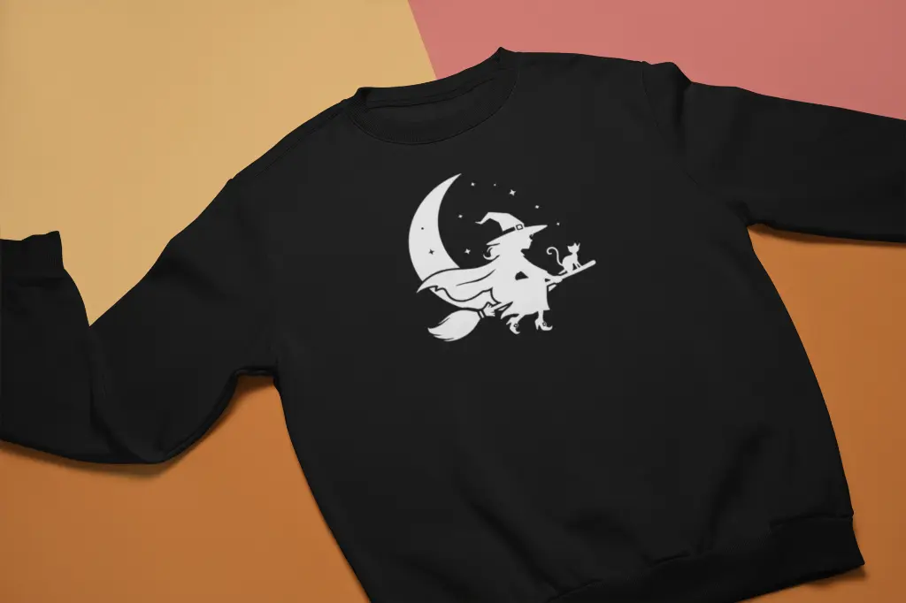 Embossed Moon Witch Sweatshirt