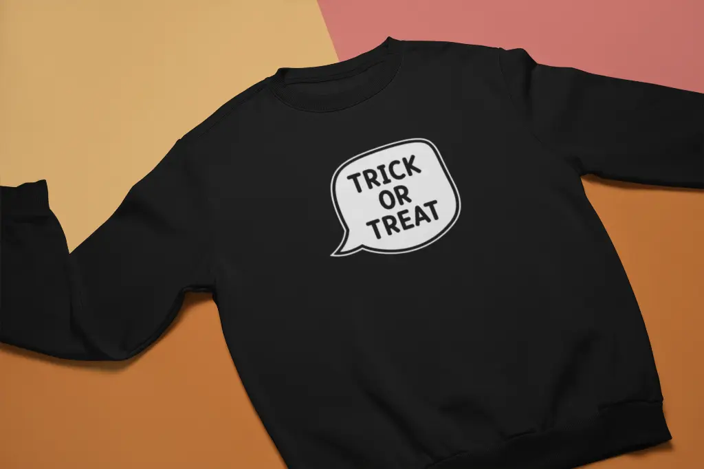 Embossed Trick or Treat Sweatshirt