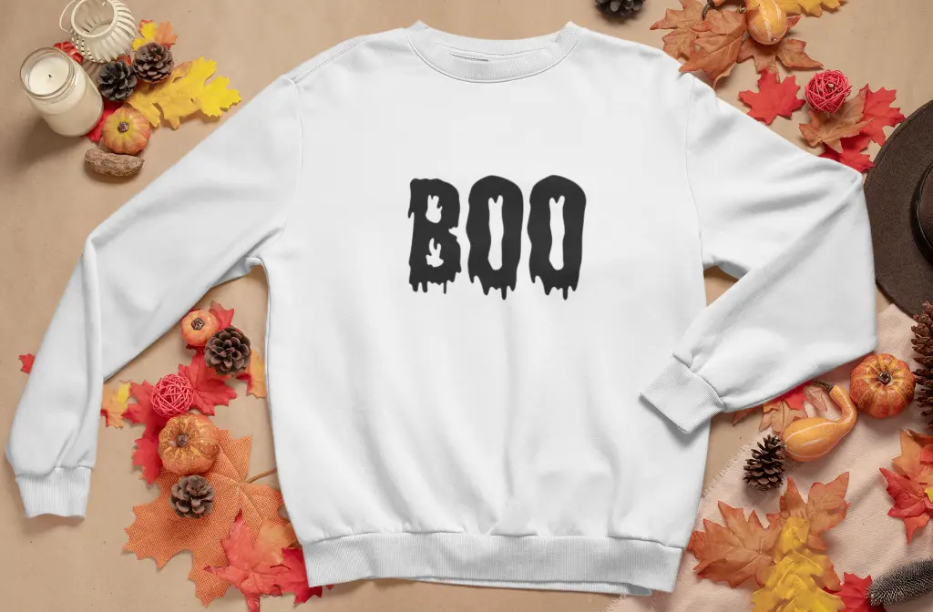 Embossed Boo Sweatshirt