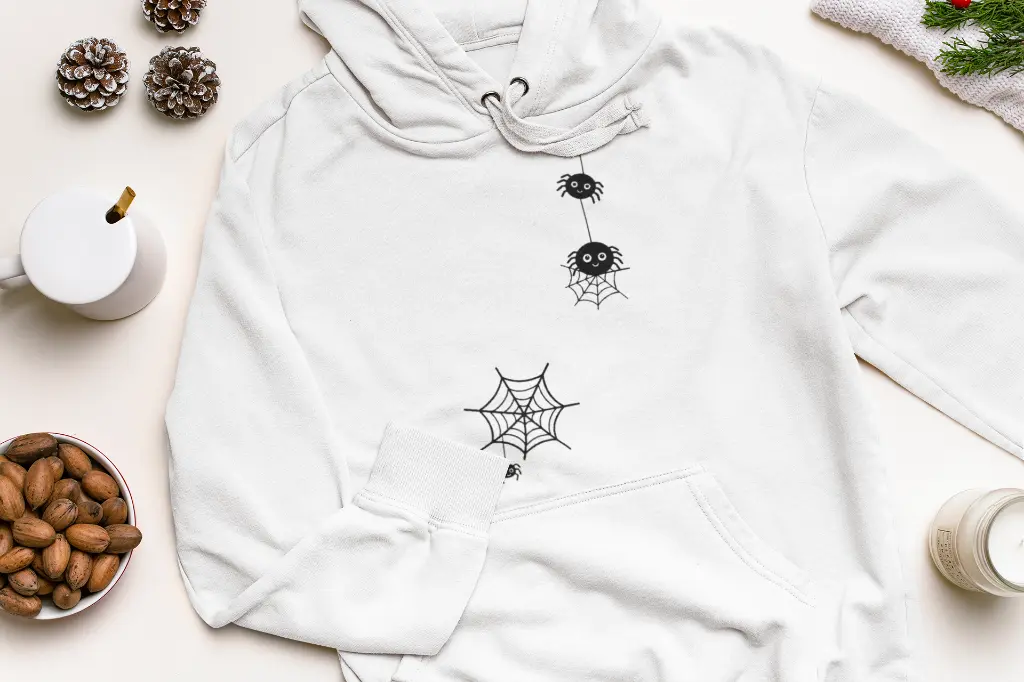 Embossed Spiders Hoodie