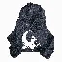 Embossed Moon Witch Hoodie