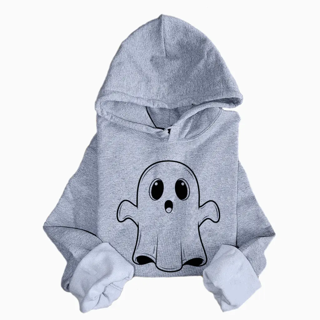 Embossed Spooky Ghost Hoodie