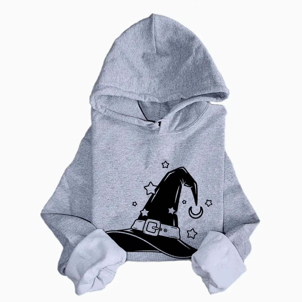 Embossed Witch Hat Hoodie