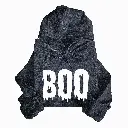 Embossed Boo Hoodie