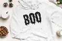 Embossed Boo Hoodie