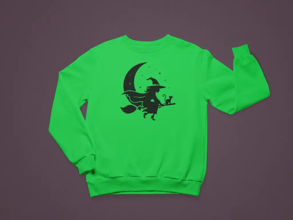 Embossed Moon Witch Sweatshirt