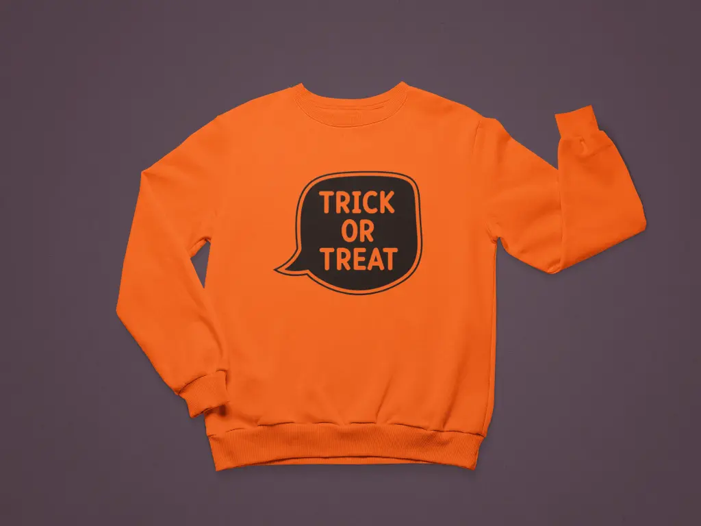 Embossed Trick or Treat Sweatshirt