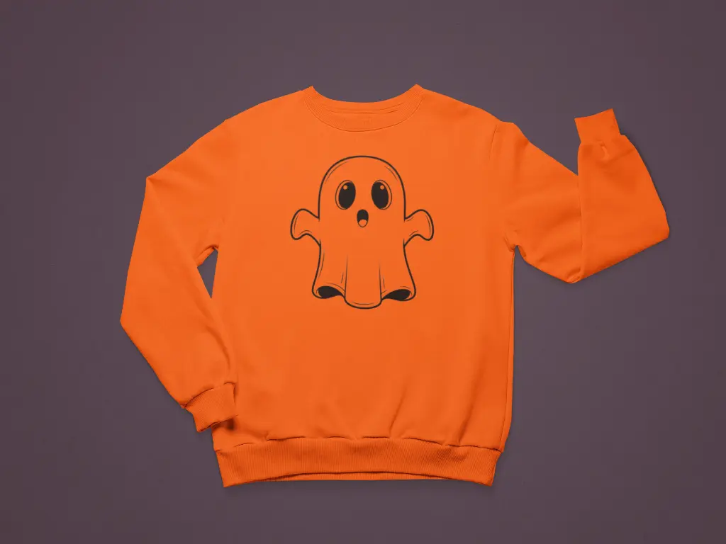 Embossed Spooky Ghost Sweatshirt