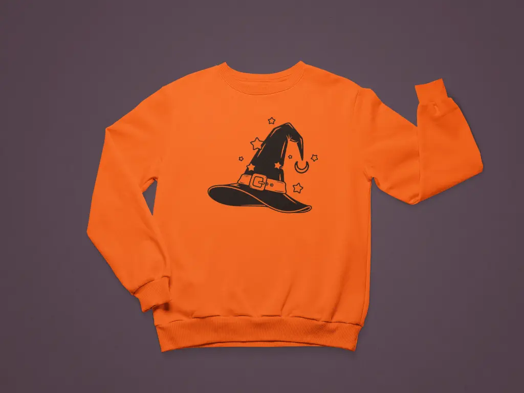 Embossed Witch Hat Sweatshirt