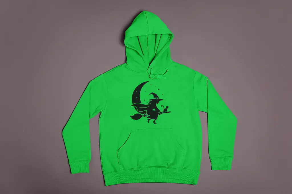 Embossed Moon Witch Hoodie