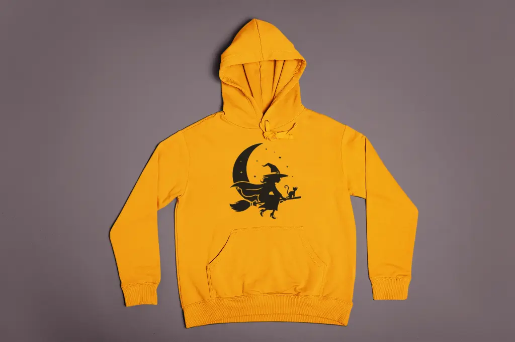 Embossed Moon Witch Hoodie