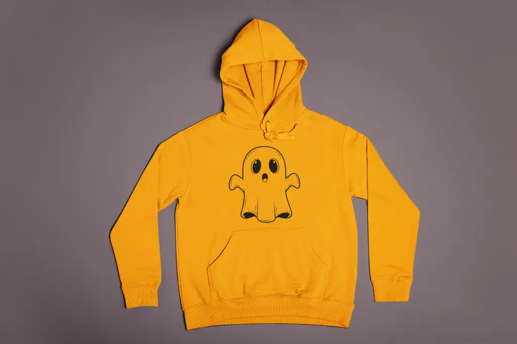 Embossed Spooky Ghost Hoodie