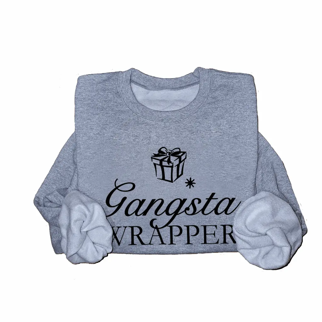 Embossed Gangsta Wrapper Sweatshirt