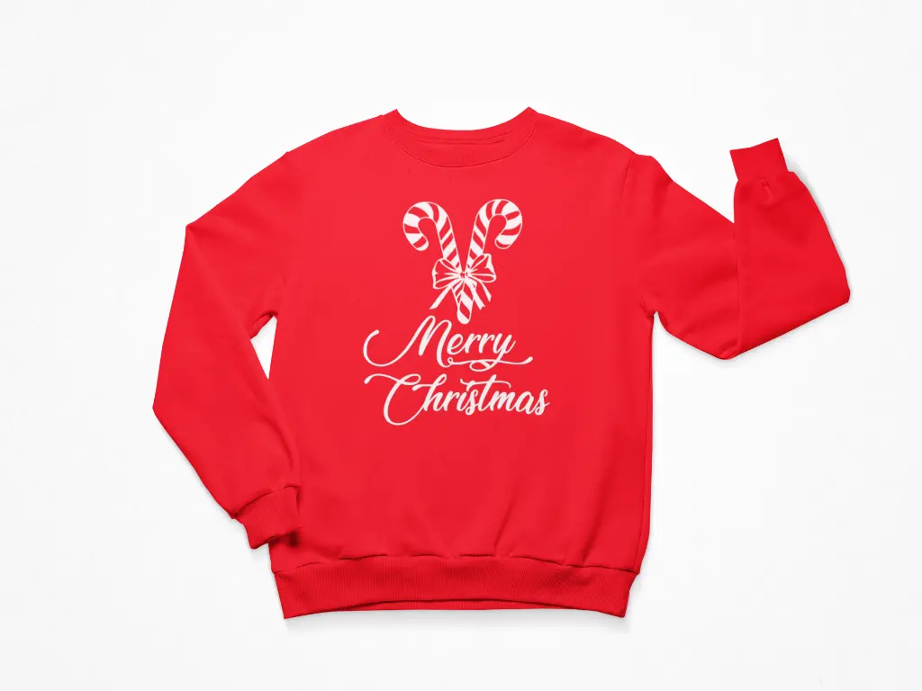 Embossed Candy Cane Sweatshirt