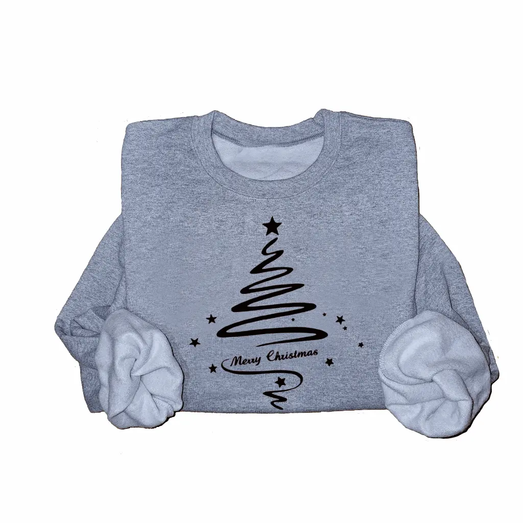 Embossed Christmas Tree Sweatshirt