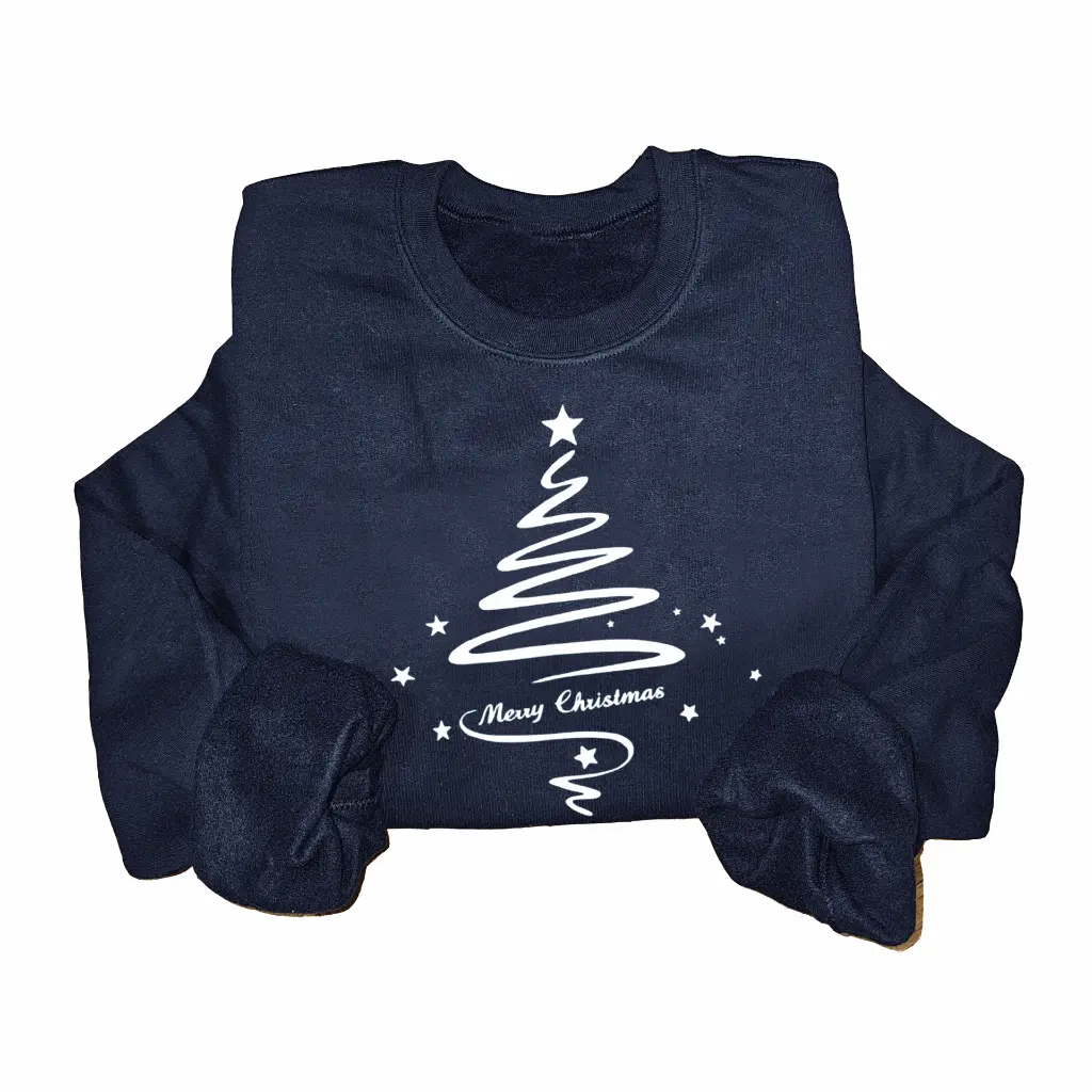 Embossed Christmas Tree Sweatshirt