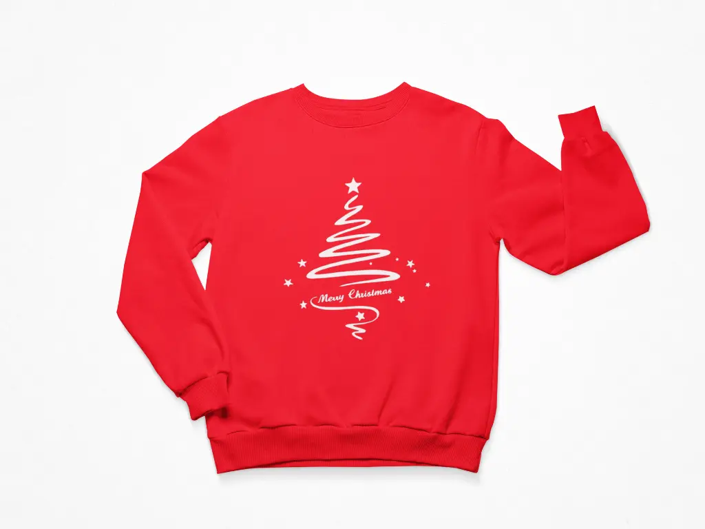 Embossed Christmas Tree Sweatshirt