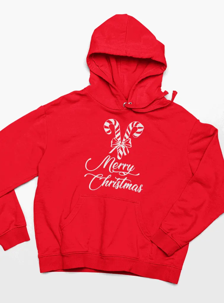 Embossed Candy Cane Hoodie