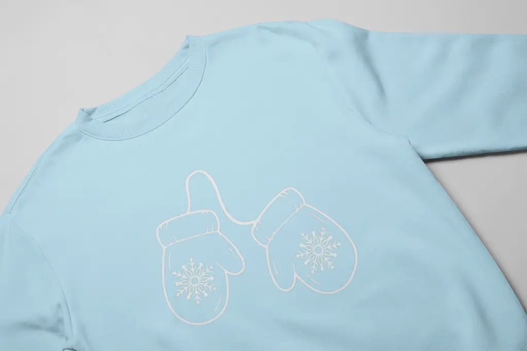 Embossed Mittens Sweatshirt