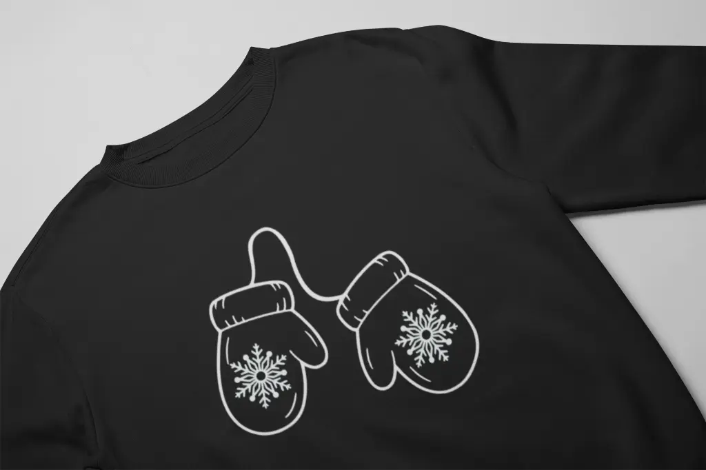 Embossed Mittens Sweatshirt