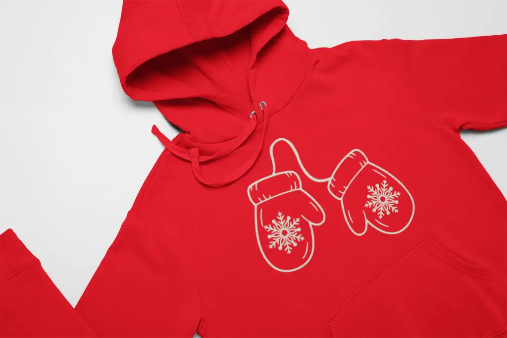 Embossed Mittens Hoodie