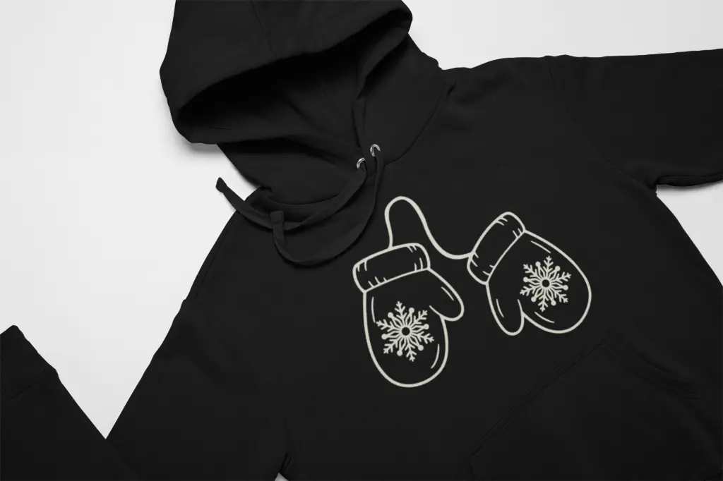 Embossed Mittens Hoodie