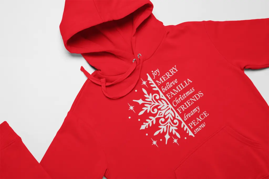 Embossed Snowflake Hoodie