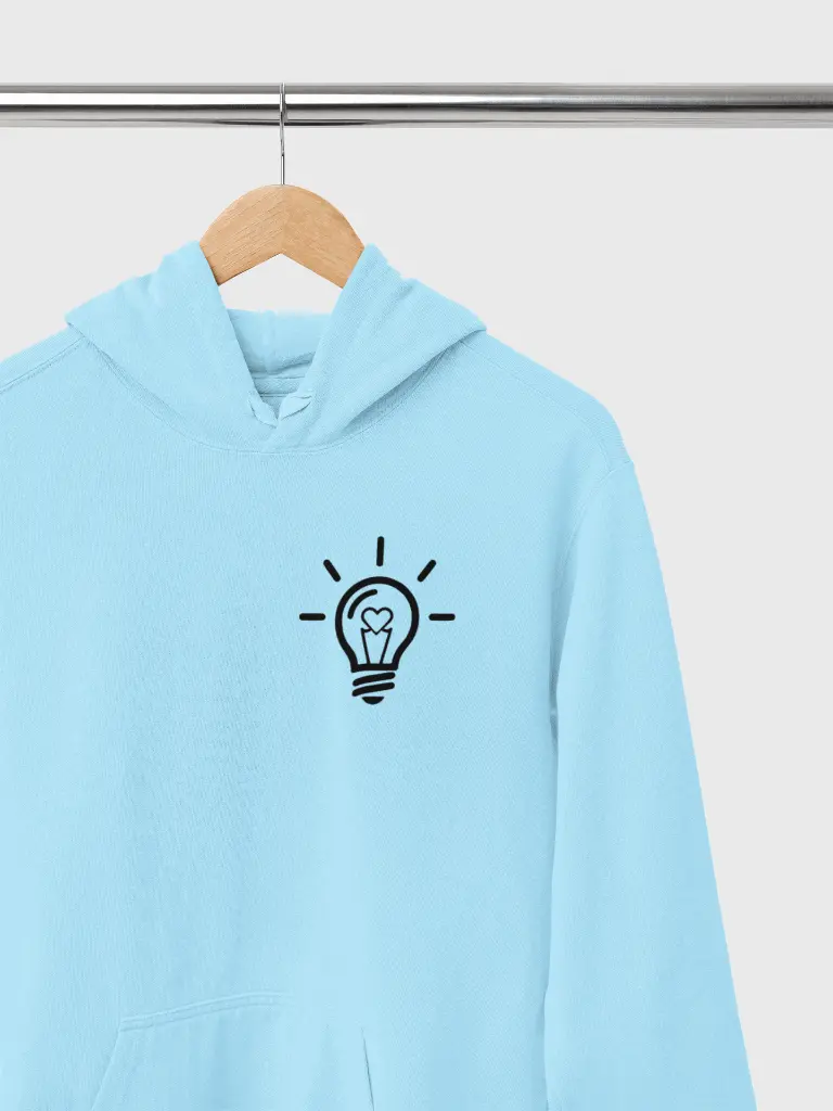 Light Bulb of Love - Embossed Valentines Hoodie