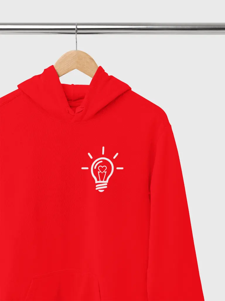 Light Bulb of Love - Embossed Valentines Hoodie