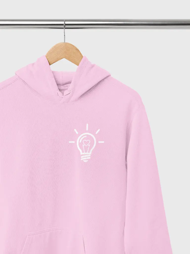 Light Bulb of Love - Embossed Valentines Hoodie