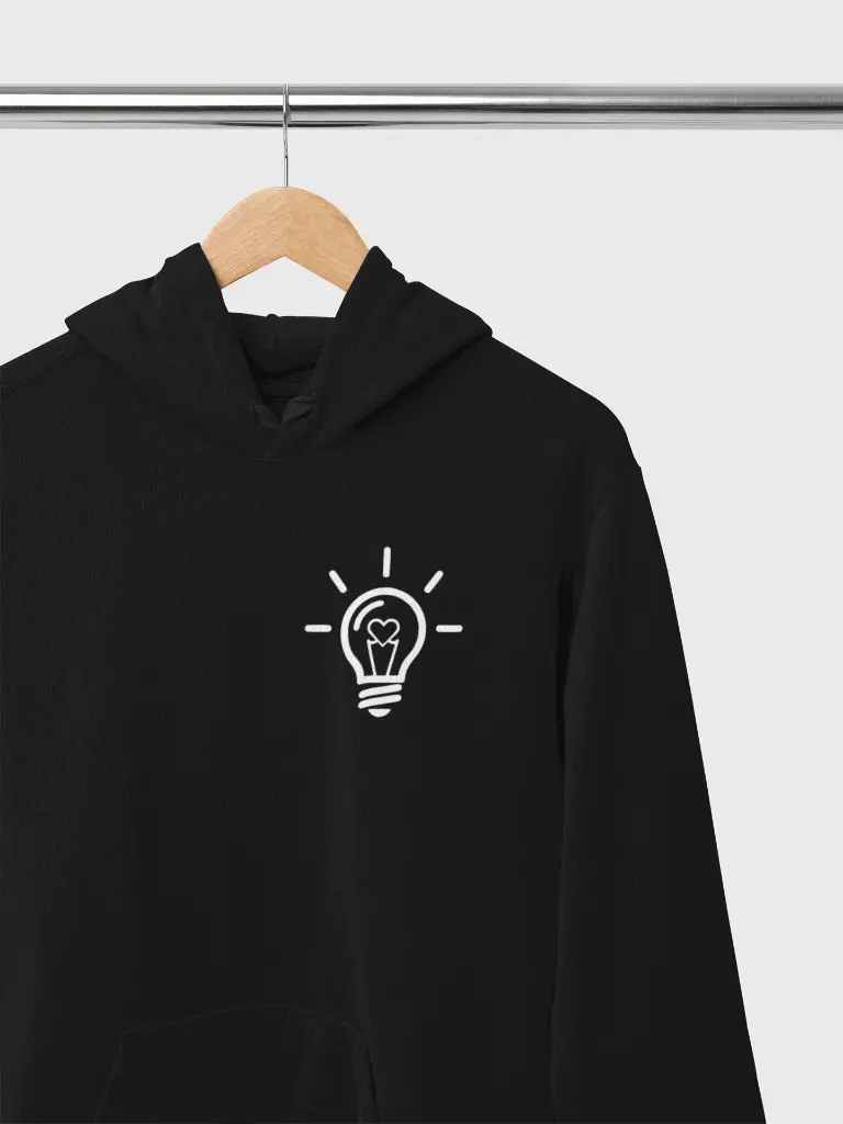 Light Bulb of Love - Embossed Valentines Hoodie