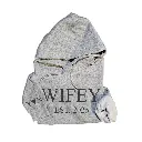 Personalized Embossed WIFEY Hoodie Contrast
