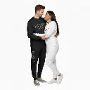 Personalized Embossed WIFEY Sweatshirt Contrast