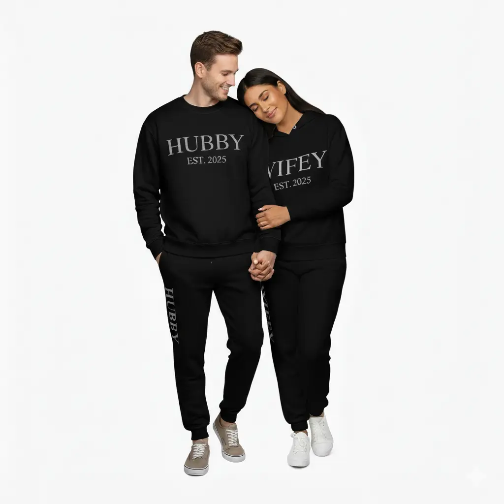 Personalized Embossed HUBBY Sweatshirt Contrast