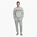 Personalized Embossed Puff HUBBY Sweatshirt & Joggers Set Contrast