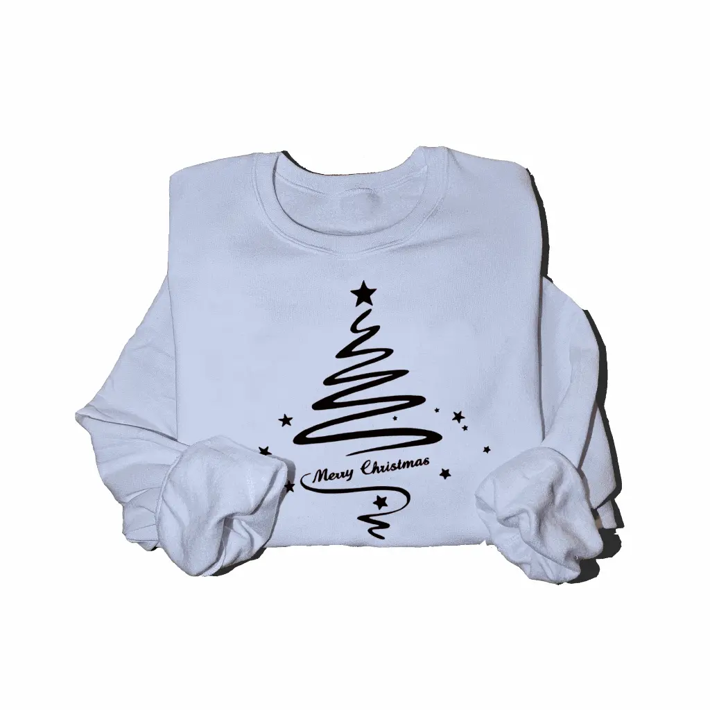 Embossed Christmas Tree Sweatshirt
