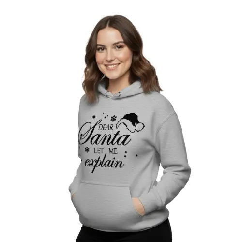 Embossed Santa let me explain Hoodie