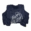 Embossed Happy Holidays Sweatshirt