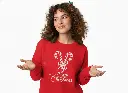 Embossed Candy Cane Sweatshirt