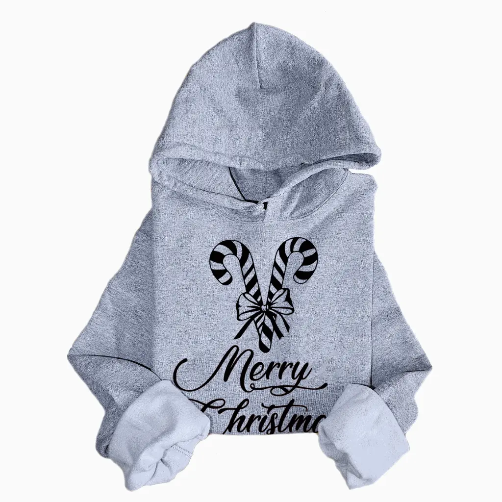 Embossed Candy Cane Hoodie
