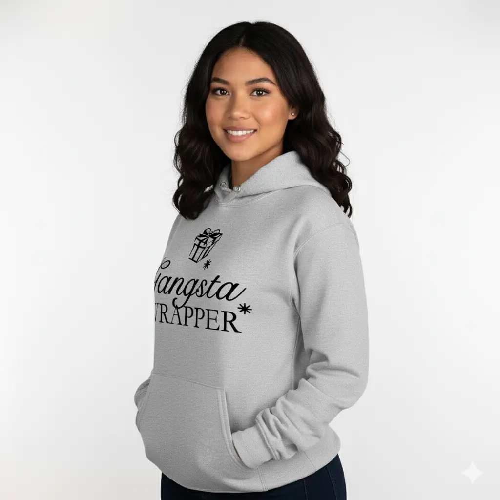 Embossed Gangsta Wrapper Hoodie