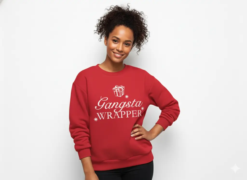 Embossed Gangsta Wrapper Sweatshirt